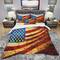 Designart 'God Bless America Flag' Modern & Contemporary Bedding Set - Duvet Cover & Shams